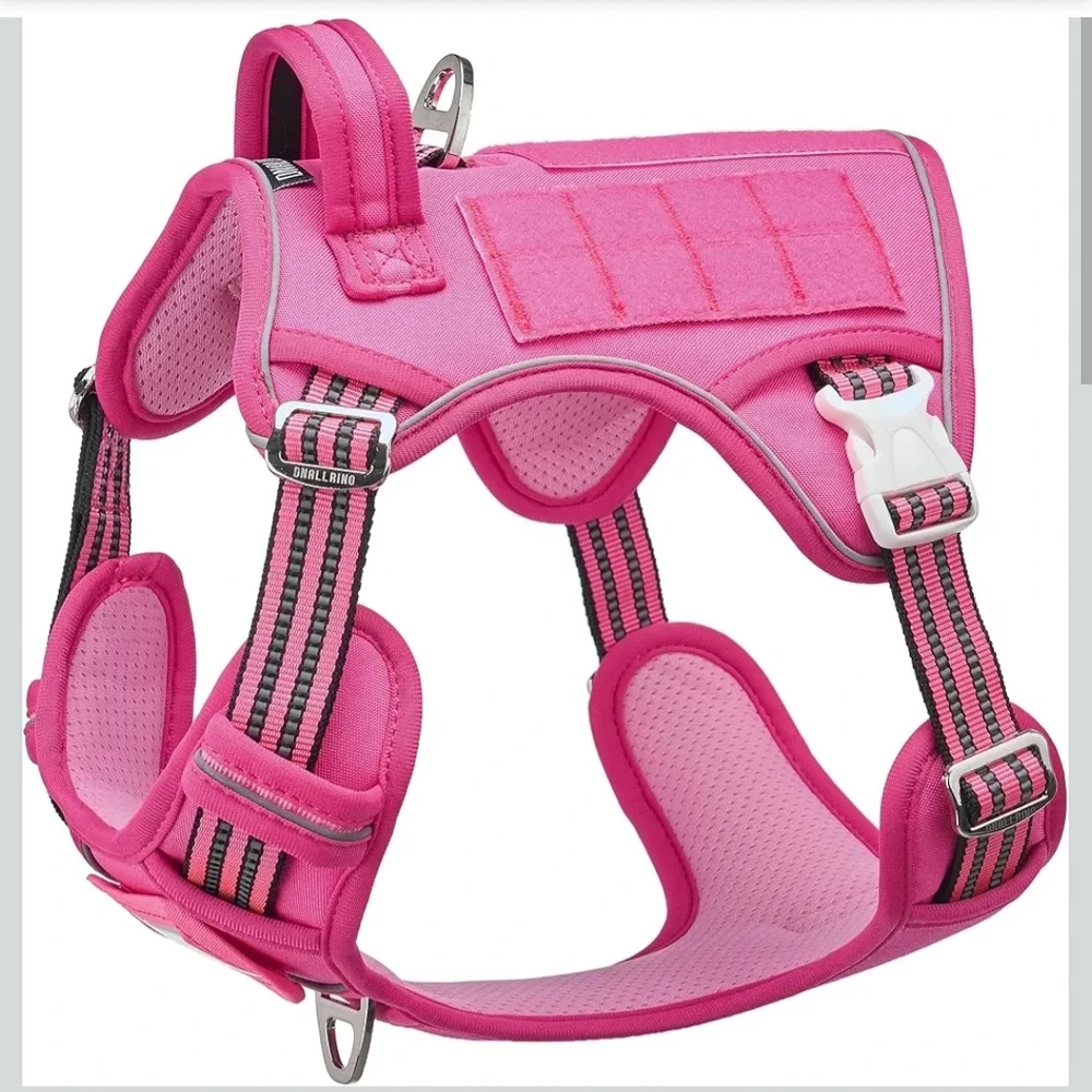 Fluorescent Pink Tactical Dog Harness Size XL